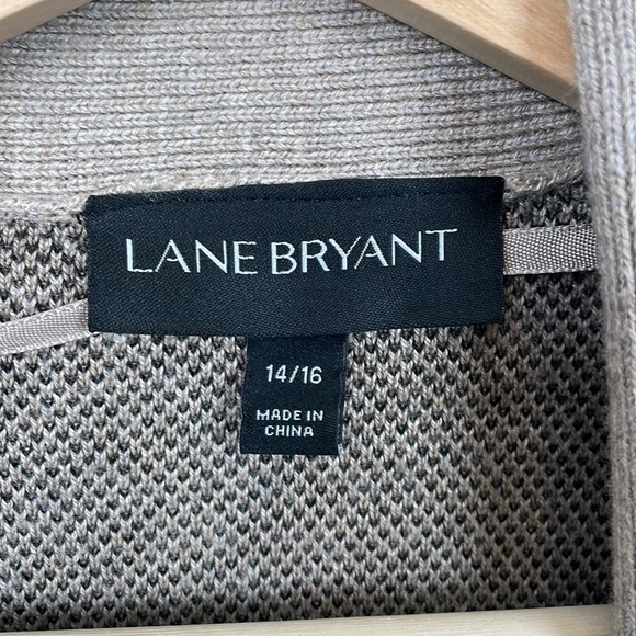 Lane Bryant Cotton Blend Leopard Print Sleeveless Open Cardigan women 14/16 - Picture 9 of 9